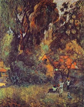  iv - Cabañas bajo los árboles Postimpresionismo Primitivismo Paul Gauguin bosque bosque